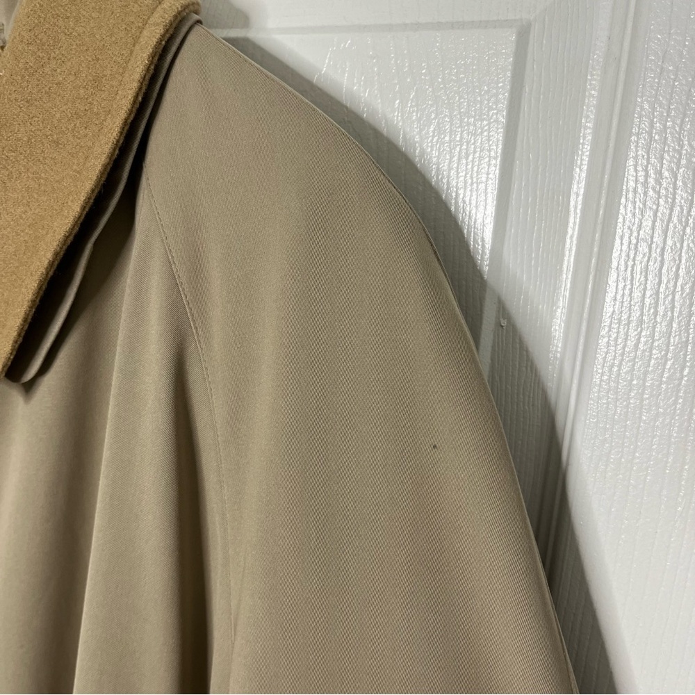 Burberry Men’s Mens Camden Trench Coat Jacket Wool Tan Long Belt Belted 46 XL - Picture 15 of 16